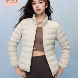 鸭宝宝 2026新款轻薄羽绒服女90鸭绒立领保暖内胆修身秋冬外套C