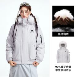骆驼 [双11预售免定金]骆驼女装派克羽绒服工装冬季加厚毛领羽绒外套
