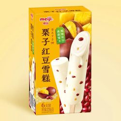 明治 栗子红豆雪糕 62g*6支 彩盒装