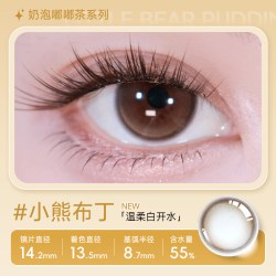 ENA 美瞳日抛10片彩色隐形眼镜大小直径自然通勤百搭黑棕