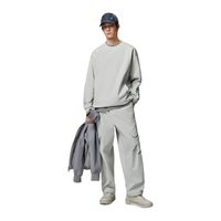 JACK&JONES 26年秋款 AT系列 圆领宽松卫衣 岩灰色 M
