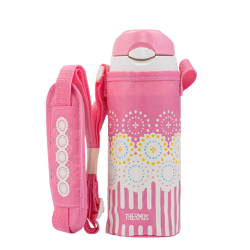 THERMOS 膳魔师 FHL-400F 儿童保温杯 400ml 粉色烟花（有杯套）