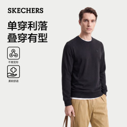 斯凯奇 圆领套头卫衣男女同款 L426U054