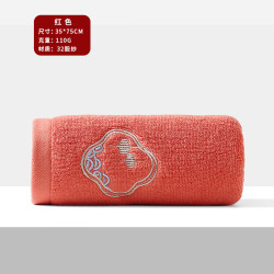 简木青悦纯棉国风毛巾加厚110克32股纱洗脸面巾成人吸水柔软刺绣毛巾 加厚110克 35cm*75cm