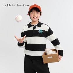 巴拉巴拉 balaOne中大童儿童毛衣男童女童春毛衫针织衫春秋装学院风