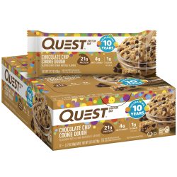 QUEST NUTRITION 巧克力曲奇口味蛋白棒 低碳低糖高蛋白健身零食 12支