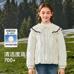 巴拉巴拉 童装女童羽绒服保暖外套上衣冬季面包服中童上衣时尚百搭