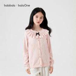 巴拉巴拉 balaone柔软中大童儿童毛衣女童毛衫春秋装甜美舒适亲子款