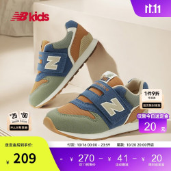 new balance BALANCE0-4岁婴幼童秋冬舒适百搭学步鞋996OG 草绿/土橘/深蓝 27.5 脚长16cm