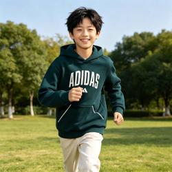 阿迪达斯 J CLGT OH FL HD 抓绒运动休闲连帽卫衣套头衫