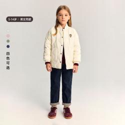 TEENIE WEENIE 小熊童装秋冬男女童短款纯色菱格轻薄羽绒服