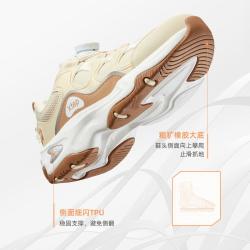 特步 复古旋钮扣 女童休闲鞋