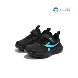 特步 轻弹缓震无压轻便透气男幼小童秋季百搭纯色简约舒适耐磨跑步鞋