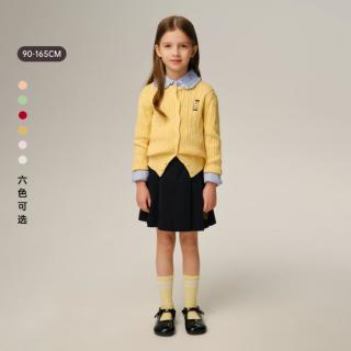 TEENIE WEENIE 小熊童装26年新款春秋女童宝毛织空调衫
