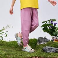 特步 小弹簧 吸湿速干 儿童运动长裤