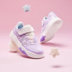 特步 轻质耐磨舒适行走不累脚女幼小童秋季便捷魔术贴板鞋