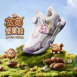 特步 轻便软底女幼小童秋季2026新品旋钮扣百搭跑鞋