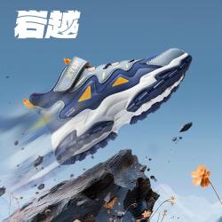 特步 轻便舒适透气防滑减压男中大童秋季魔术贴时尚百搭休闲鞋