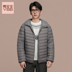 鸭宝宝 轻薄连帽短款 男士羽绒服