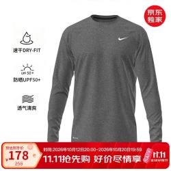 耐克 NESSH590-001 速干透气 深灰 L 运动T恤
