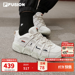 斐乐 面包鞋｜FILA FUSION潮牌篮球鞋男士低帮运动鞋休闲鞋老爹鞋 燕麦色-OM 42