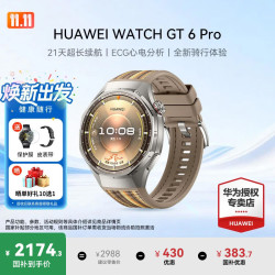 华为 WATCH GT 6 Pro 蓝牙版 智能手表 45.6mm 琥珀棕 复合编织表带