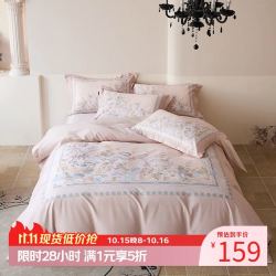 兰芮 真5折！60支全棉印花新疆长绒棉四件套 200*230cm