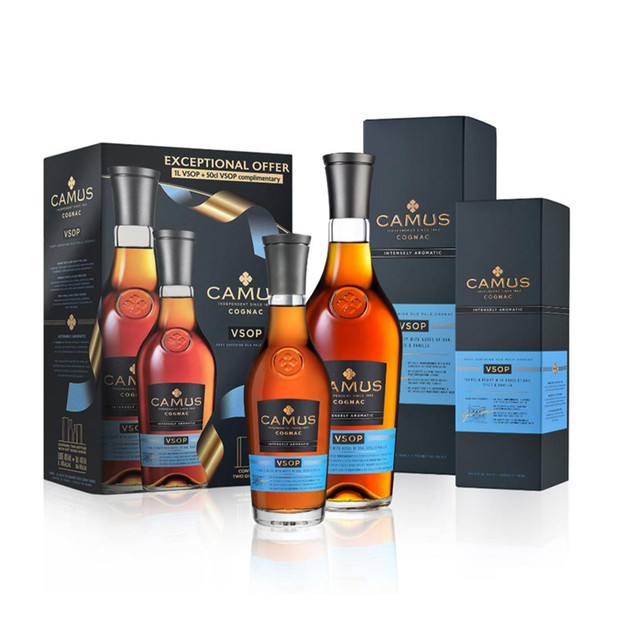 限新用户：CAMUS vsop 醇酿升级版 干邑白兰 40%vol 1L+500ml
