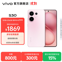 vivo S30 AI手机 桃桃粉 12GB+256GB