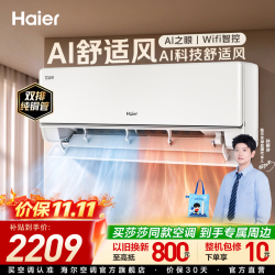 海尔 麦浪舒适风 KFR-35GW/E2-1 新一级能效 壁挂式空调 1.5匹