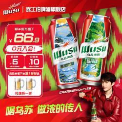 乌苏啤酒 风景罐500mI*12罐装整箱