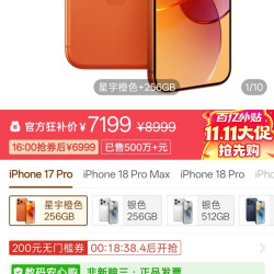 苹果 17pro256g 6999