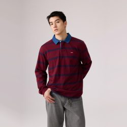 Levi's 26年秋季新款男士美式复古休闲牛仔拼接POLO领T恤