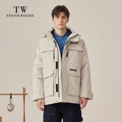 TEENIE WEENIE 三防机能工装风字母连帽羽绒服