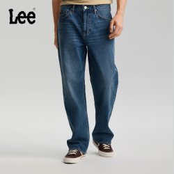 Lee 26年秋冬762宽松直筒牛仔裤复古中蓝男