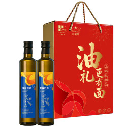 中益粮油 食用油组合高端礼盒 亚麻籽油 500ml*2瓶