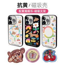 九点半春日礼帽腊肠狗适用苹果16pro手机壳iPhone15/14Pro保护套