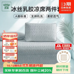 然牌 乳胶席凉席二件套a类母婴冰丝软席子夏季可水洗凉席1.2*2米床单款