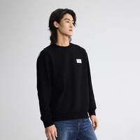 Lee 26秋冬新品舒适版圆领Logo贴布男款长袖卫衣休闲