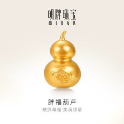 明牌珠宝 胖福葫芦黄金摆件 足金祥云福禄工艺品AFQ0146