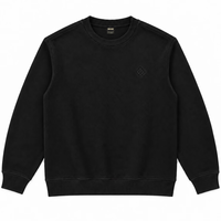 京东京造 珠地空气层 圆领卫衣 黑色 XL