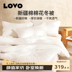 乐蜗家纺 新疆棉棉花冬被 150cm*215cm 全棉填充