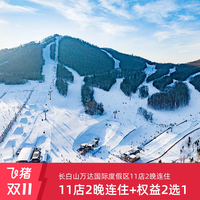 长白山万达度假区11店2晚连住+雪季权益+松野湃礼盒/餐饮