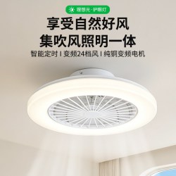 2026新款卧室吸顶风扇灯超薄静音隐形吊扇灯客厅餐厅家用一体吊灯