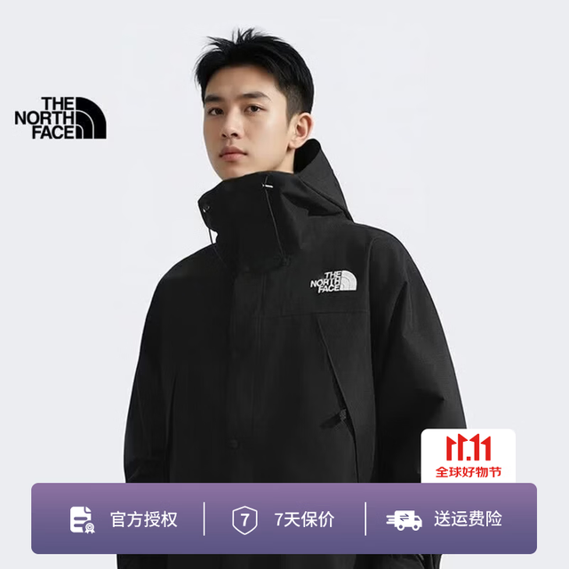 北面 经典冲锋衣男款ICON复刻防水防风潮牌可挂内胆保暖  88XF JK3/宇宙黑