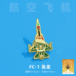 赋闲 东风5C/17/31BJ/61冰箱贴徽章金两用属航空护国重器长空利刃饰品 航天徽章--FC-1枭龙