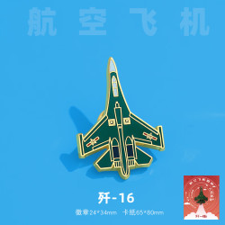 赋闲 东风5C/17/31BJ/61冰箱贴徽章金两用属航空护国重器长空利刃饰品 航天徽章--歼-16