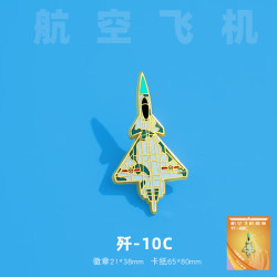 赋闲 东风5C/17/31BJ/61冰箱贴徽章金两用属航空护国重器长空利刃饰品 航天徽章--歼10C