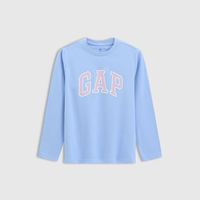 百亿补贴：Gap 女童秋季新款印花logo纯棉长袖T恤宽松基础款儿童装805328