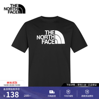北面 TheNorthFace北面短袖T恤男户外舒适透气上新|4U8Z JK3/黑色 L